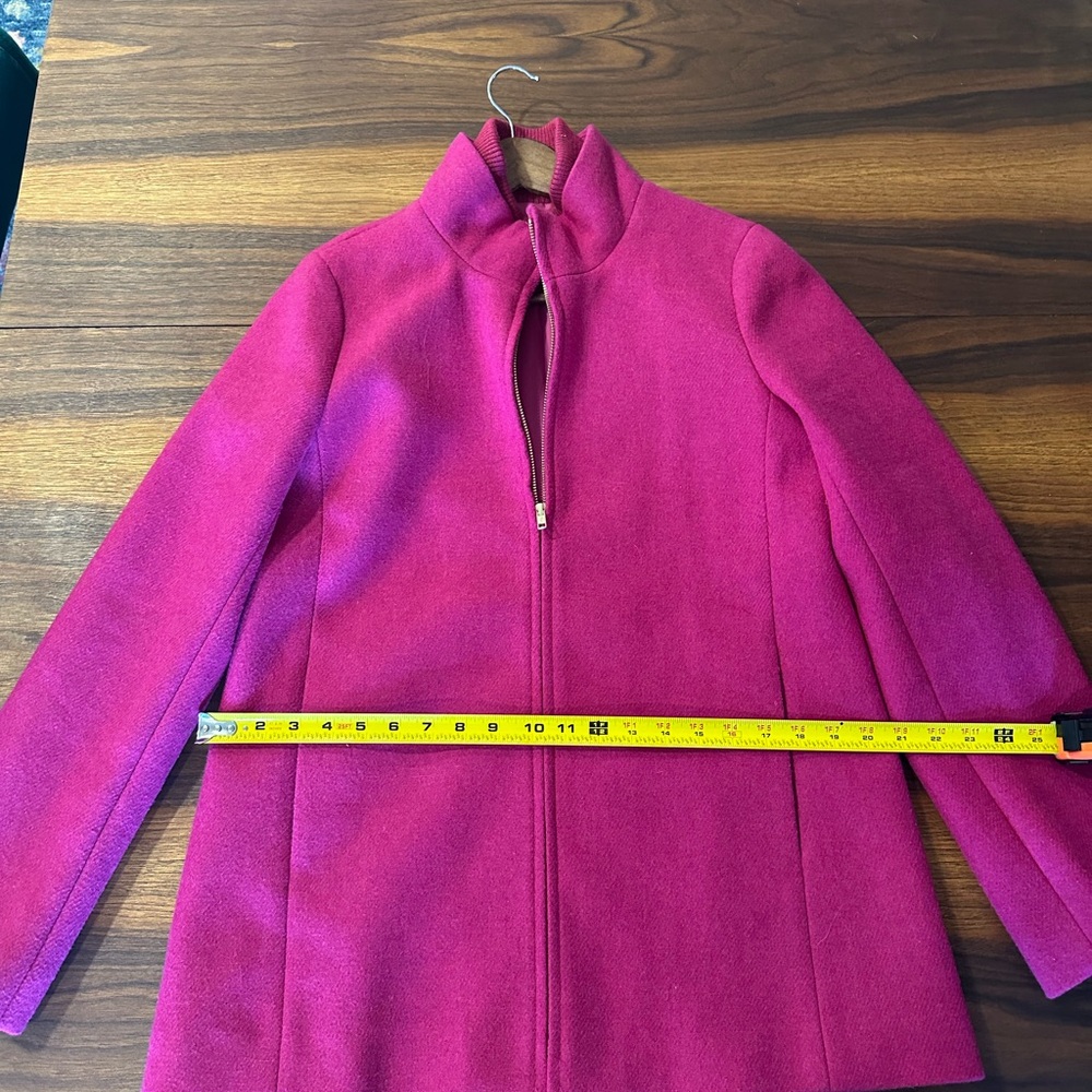 J. Crew Fuchsia wool blend pea coat - Picture 6 of 6